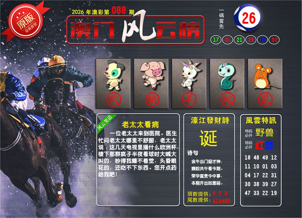 088期澳门风云榜[图]