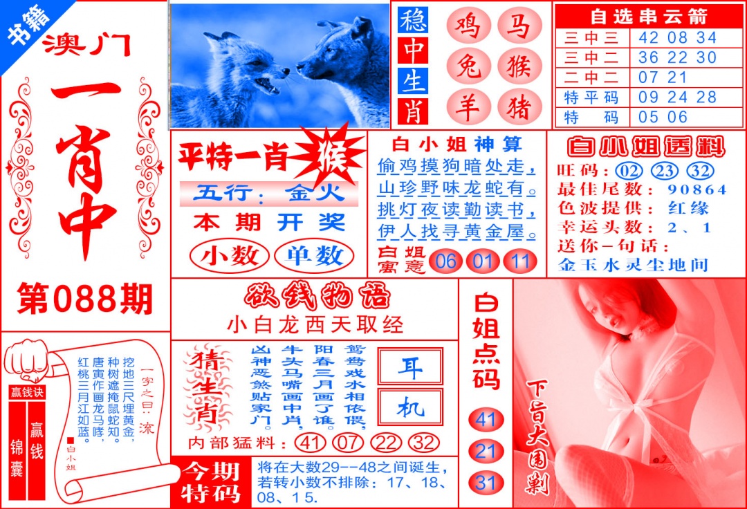 088期澳门锦囊宝典[图]